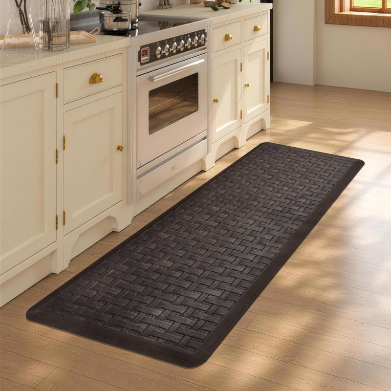 Tapis de cuisine antidérapant et antidérapant, Rectangle 1 pi 5 po x 3 pi 3 po, Brun