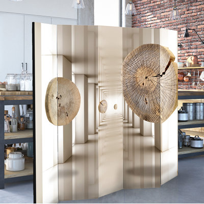 135cm W x 172cm H Solid Wood Folding Room Divider