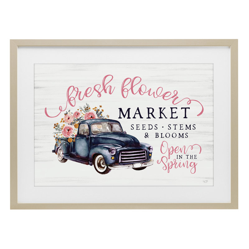 Antique Spring Market, reproduction encadrée sous verre, design par Lux + Me Designs, H 17 po x l 23 po