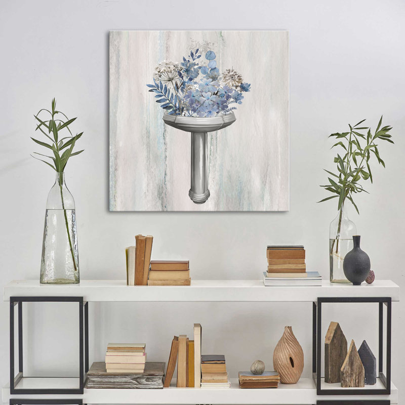 "Floral Bath III" par Conrad Knutsen, reproduction sur toile, H 18 po x l 18 po x P 1 po