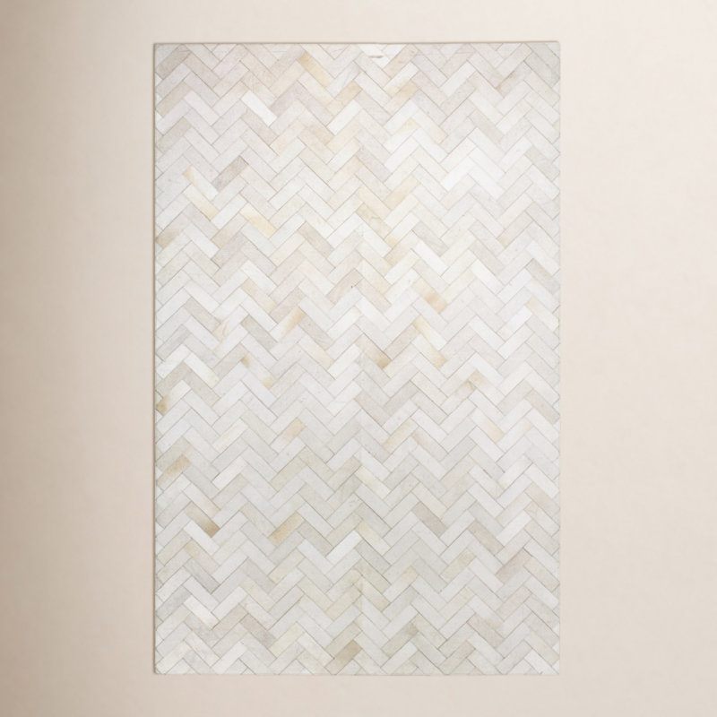 Tapis crème fait à la main Marsha, Rectangle de 10 pi x 14 pi