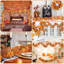 Paquet de 2 guirlandes d'automne pour manteau de cheminée, décorations pour la maison et l'intérieur, décor de l'Action de grâce, guirlande d'automne pour l'extérieur Orange
