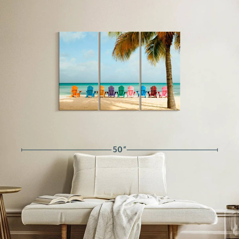 Gillard Adirondack Chairs At The Beach, 24" H x 38" W