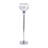 Glam Metal and Aluminum Pillar or Taper Candle Holder with Etched Glass Globe and Sleek Contemporary Design for Decorative Accent and Ambient Lighting in Modern Interiors-1456740655