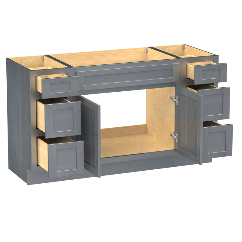 Base de meuble-lavabo simple 54 po seulement, Argent