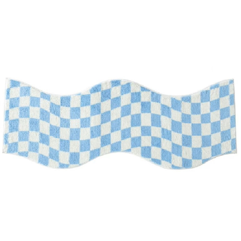  Wavy Checkerboard Runner Rug