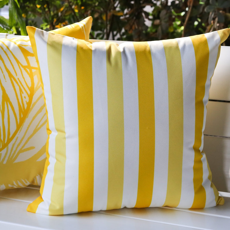  Outdoor Square Acrylic Pillow Cover & Insert, Yellow