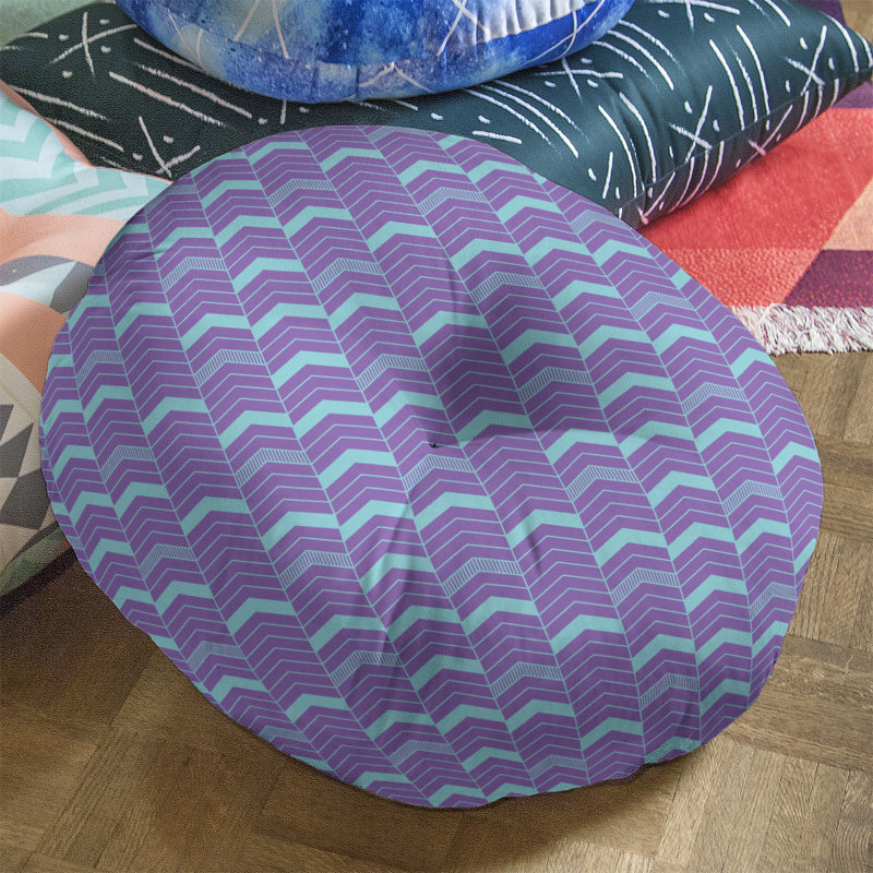 Coussin Rhonda, 26 po x 26 po, Mauve / bleu sarcelle