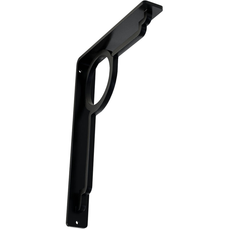 Support en fer forgé Maria, H 10 po x l 2 po x P 7,5 po, Noir