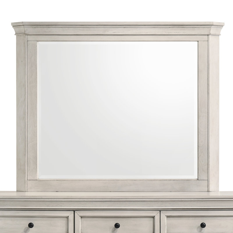 Miroir de commode Ailany Selig, Antique White