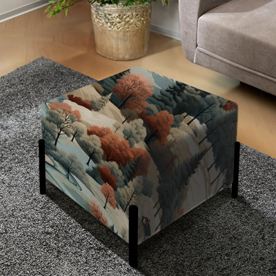 Paysage rustique avec repose-pieds Mountain Mountain Cabin