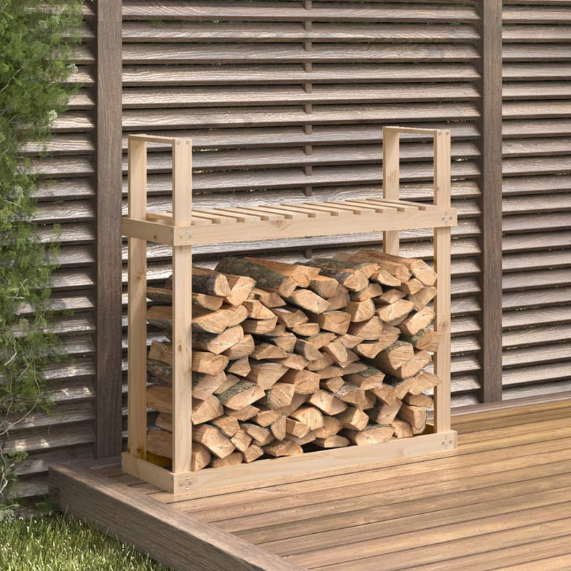 Firewood Rack 110x35x108.5 cm Solid Wood Pine, Brown