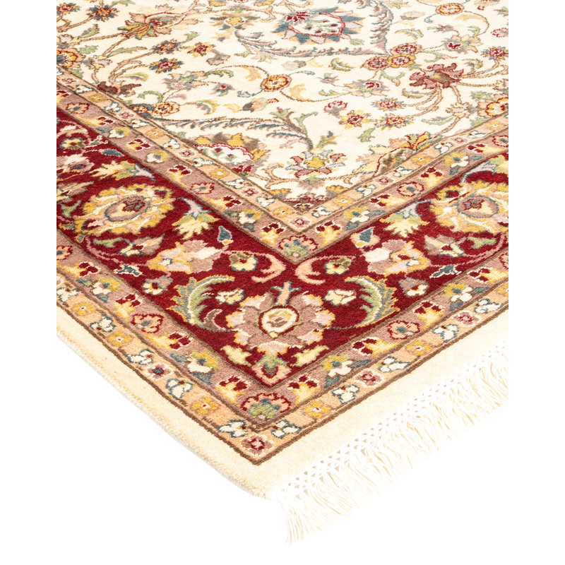 Hayner One-of-a-Kind Hand-Knotted New Age 7'1" Round Wool Area Rug in Brown/Beige