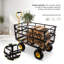 Chariot utilitaire de jardin tout-terrain robuste avec fonction de déversement et pneus gonflables