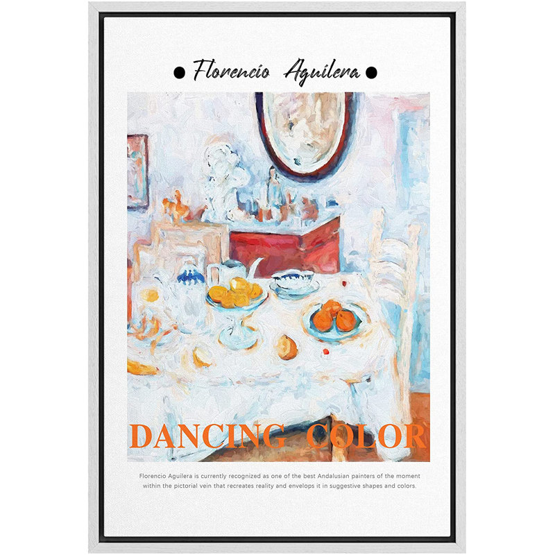 Signe, reproduction d'art sur toile encadrée Florencio Aguilera, H 36 po x l 24 po, Blanc