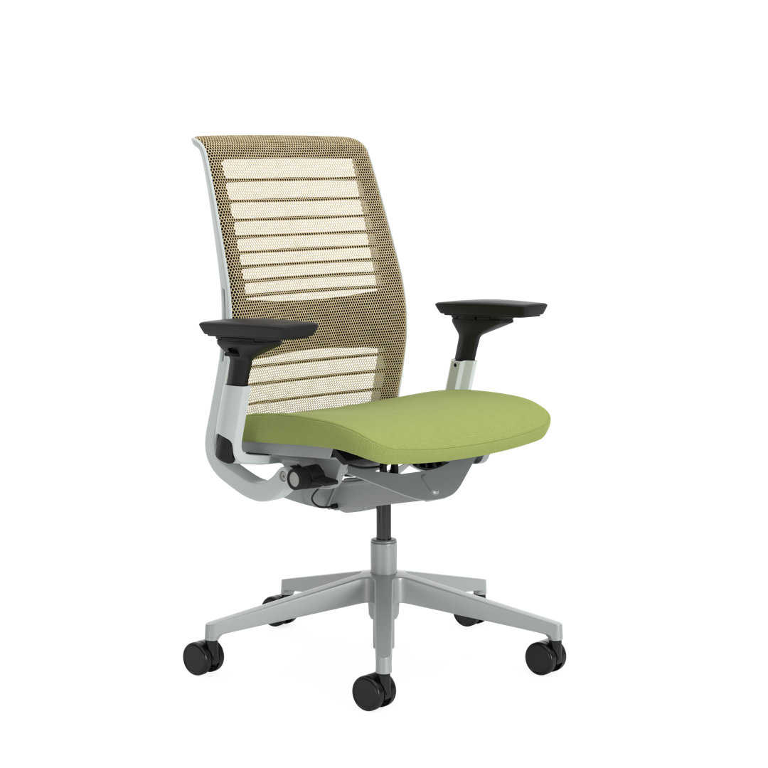 Think Ergonomic Office Chair With LiveBack Lumbar Support, 4D Armrests, Sustainable Design