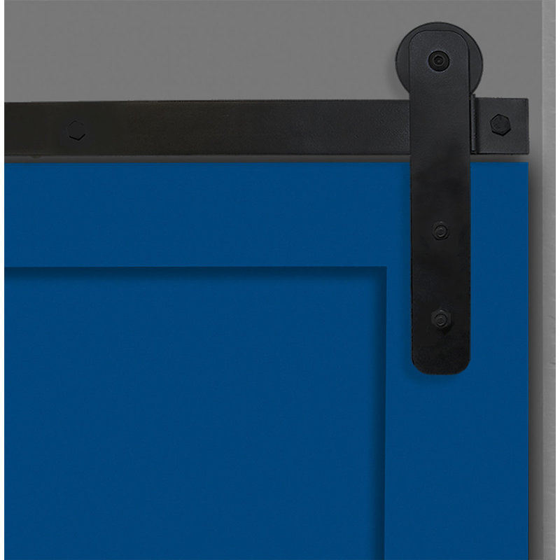 Ensemble de quincaillerie de porte de grange simple à sangle droite économie standard, Arche bronze, 84 po