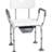 White Shower Seat With - 31 & Toilet Chair, Adjustable Bath For Elderly Disabled, 31, Height, Extra-Wide