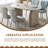 59"-90.5" Extendable Dining Table with Dual-Pillar Design