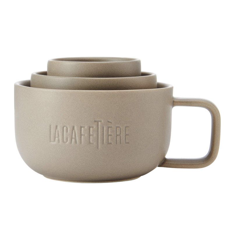 La Cafetière Family Mug Set, 380ml, 200ml and 100ml, Porcelain, Cream