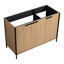 Meuble-lavabo moderne 48 po - Contreplaqué café, nombreuses options de rangement