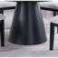 Table ronde en bois noir