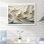 «White and Blue Wave Papercut Style II» - art mural vagues côtières