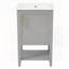 Meuble-lavabo de salle de bain avec lavabo, portes à fermeture douce, support de rangement et tablette ouverte pour une organisation et un style améliorés