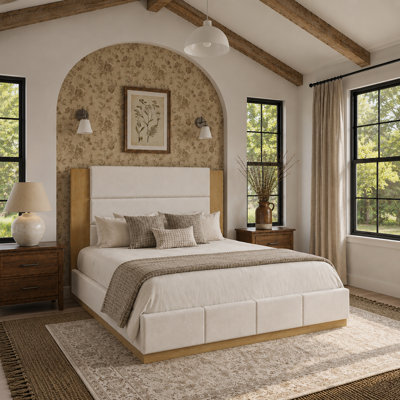 Lit plateforme tapissier Modern