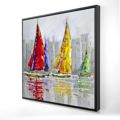 " Sailboats In The Wind "