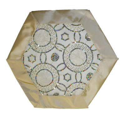 Récapitulatif de doilie 18" brodéed sequins Annabell