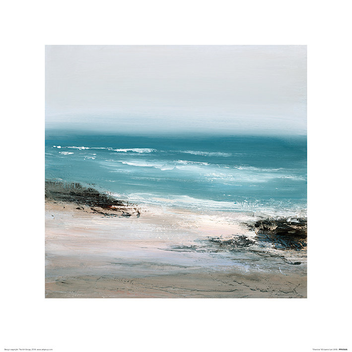 Shoreline - No Frame Print, 40cm H x 40cm W, Paper, White