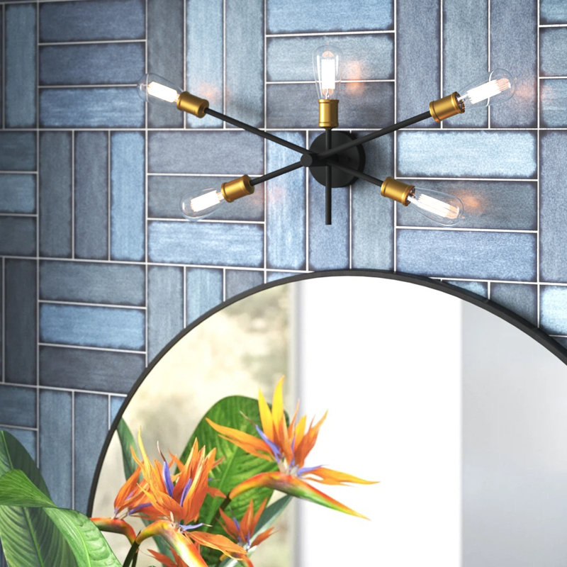 Signorelli 5 - Light Dimmable Vanity Light, Black/Brass