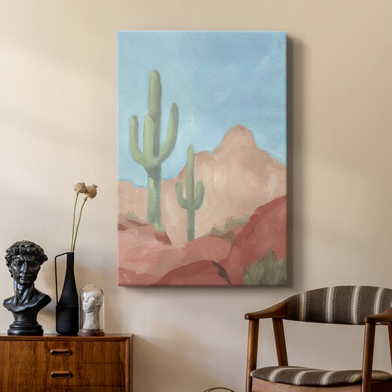 Sunny Saguaro II - galerie sur mesure Cavas, H 12 po x l 8 po