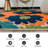 Alyshia Floral Orange/Navy/Green Indoor & Outdoor Area Rug-922001045