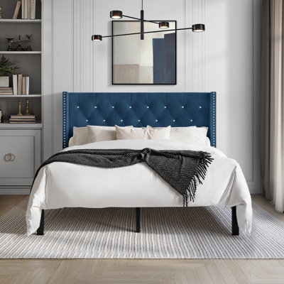 Ffyona Upholstered Wingback Bed