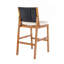 Ensemble de 2 tabourets de bar à hauteur de comptoir en bois avec coussin et dossier en osier pour îlot de cuisine-268345096
