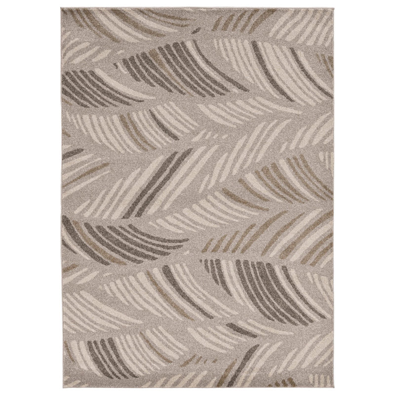 3' X 5' Grey Polypropylene Rug