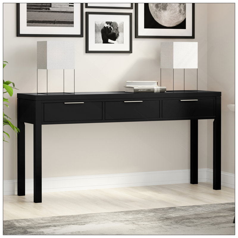 Hollander Wide Console Table, Black