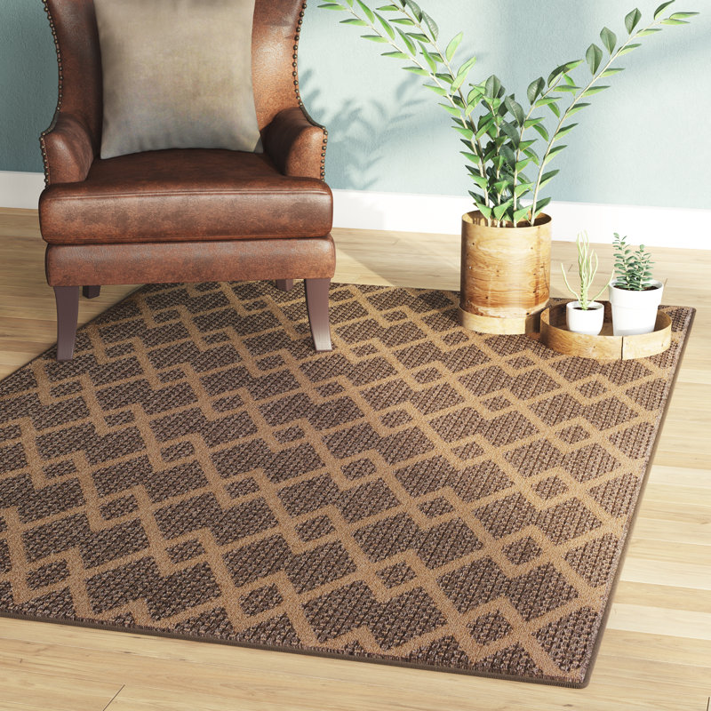 Sarinah Geometric Indoor / Outdoor Rug, Rectangle 8'8" x 11'10"