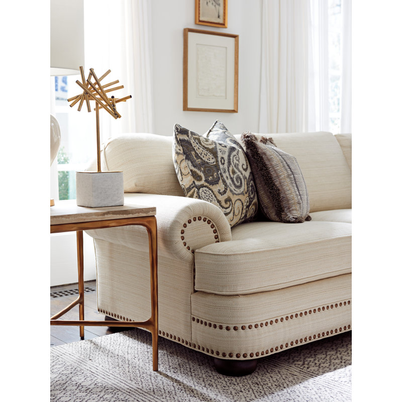 Silverado Menlo Park Metal End Table With Stone Top
