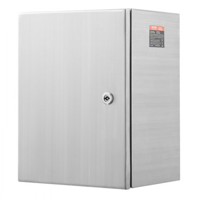 Boîtier électrique en acier, boîtier de boîtier électrique en acier inoxydable 304, boîtier d'équipement électrique extérieur mural avec verrou de charnières à plaque de fixation, étanche IP66