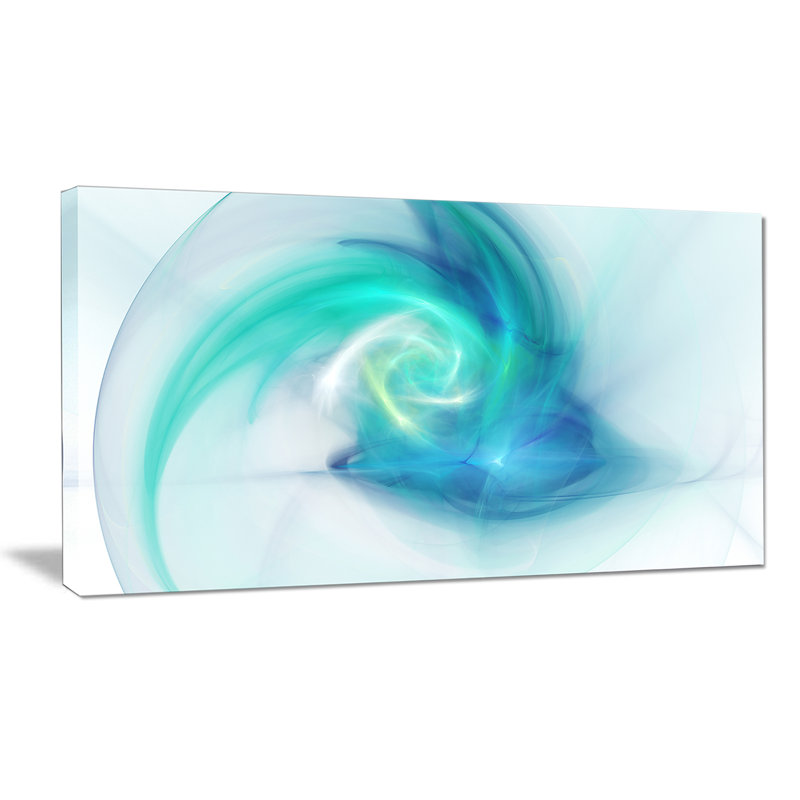 «Light Blue Fractal Abstract Texture», impression sur toile tendue, H 16 po x l 32 po x p 1 po