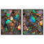 Ensemble d'art mural de salle de bain Stonic Rainbow Duo par Art Remedy, cadre argenté, 36 x 45-2086859036-2086859052
