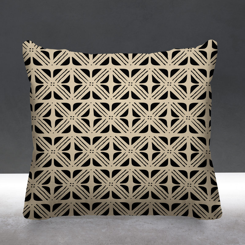 Housse de coussin d'extérieur carré et insert, Beige, 19 po x 19 po, Carré
