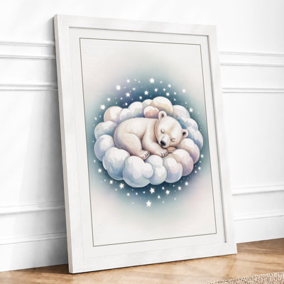 Sleeping Bear On Clouds Boho - Print