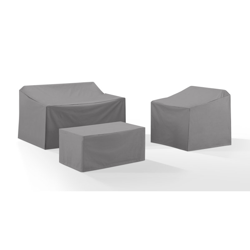 Ensemble de conversation 3 pièces, Gris, H 30 po x l 58 po x P 36,5 po