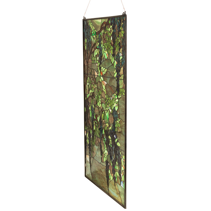 Tiffany Wisteria and Snowball Stained Glass Window