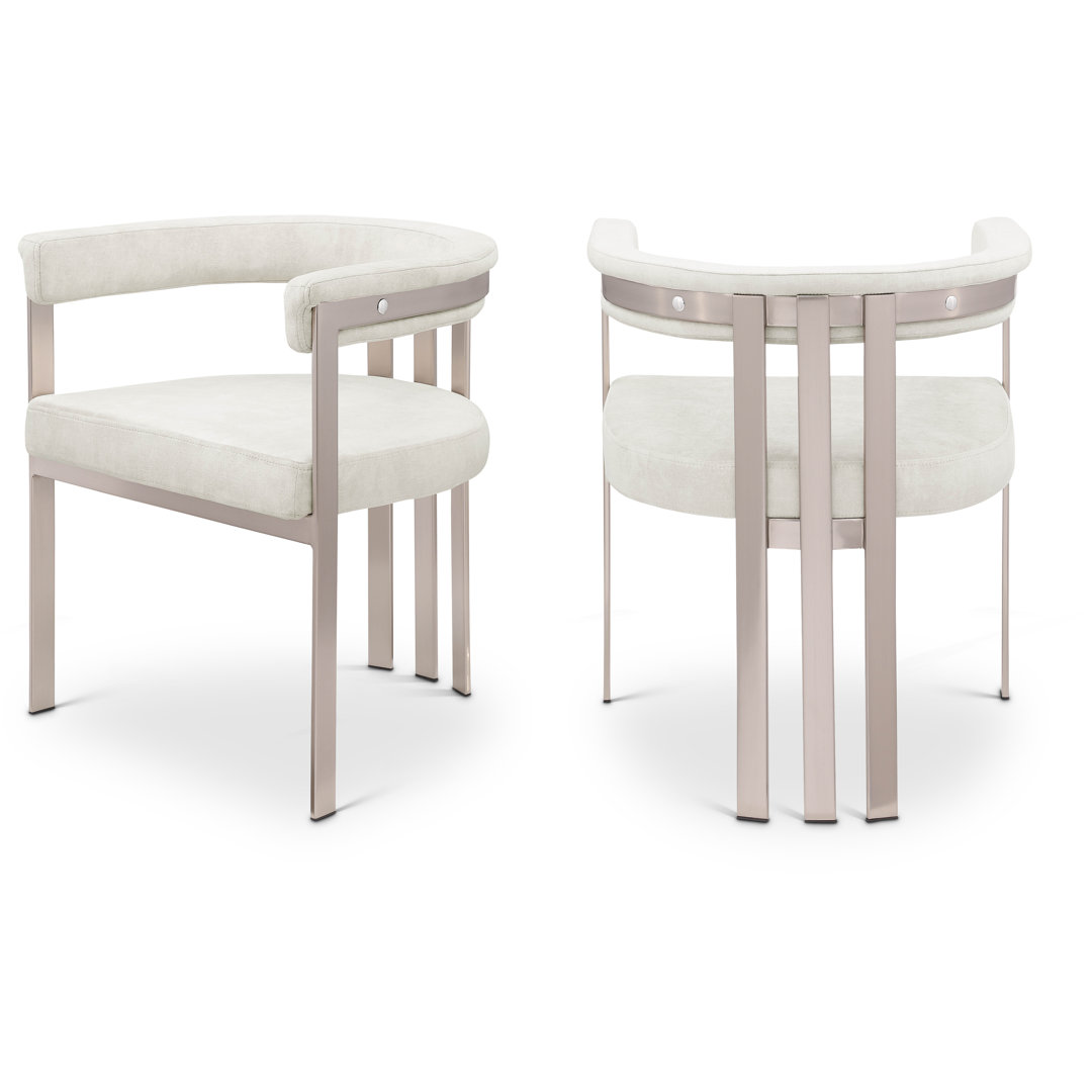 Kenlea Velvet Upholstered Back Arm Chair (Set of 2) Everly Quinn Upholstery 