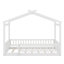 Structure de lit en bois avec clôture-709526564